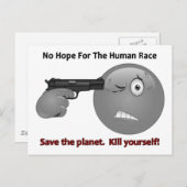 Carte Postale Aucun logo d'émoticône d'espoir (Devant / Derrière)