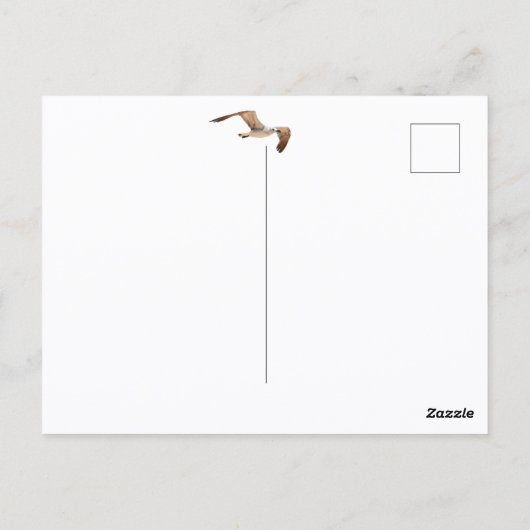 Carte Postale Aucun oiseau ne s'enfonce trop haut mouette en ble (Dos)