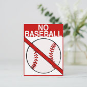 Carte Postale Aucun signe de baseball (Debout devant)
