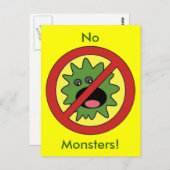 Carte Postale Aucun signe de monstres (Devant / Derrière)