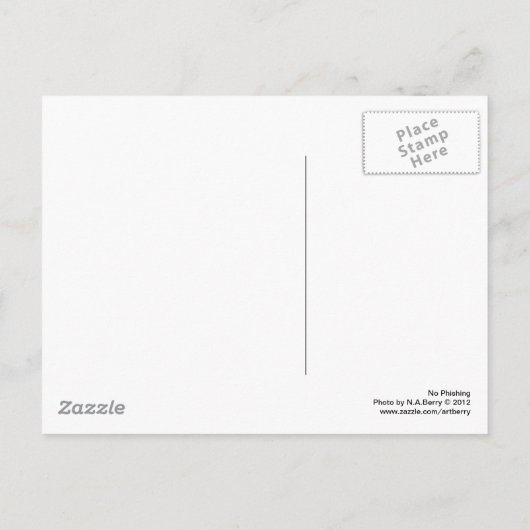 Carte Postale Aucun signe d'hameçonnage (Dos)