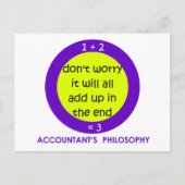 Carte Postale Aucune comptabilité (Devant)