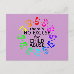 Carte Postale Aucune excuse pour maltraiter les enfants