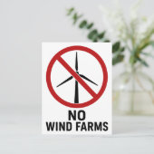 Carte Postale Aucune ferme éolienne - Aucune éolienne (Debout devant)
