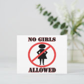 Carte Postale Aucune fille autorisée (Debout devant)