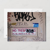 Carte Postale Aucune intrusion (Devant / Derrière)