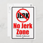 Carte Postale Aucune zone de Jerk (Devant / Derrière)