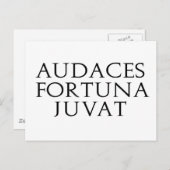 Carte Postale Audaces Fortuna Juvat (Devant / Derrière)