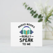 Carte Postale Audiobooks vraiment parler à moi Audiobook Lover (Debout devant)