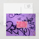 Carte Postale Aufmunternde Postkarte StreetArt (Devant / Derrière)