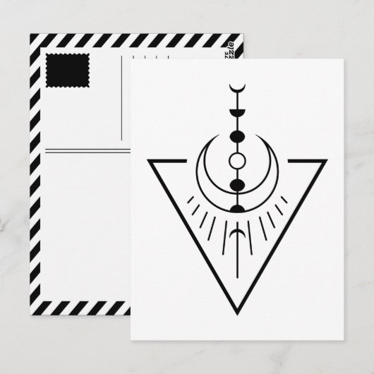 Carte Postale augmentation des phases de la lune de soleil (Devant / Derrière)