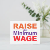 Carte Postale Augmenter le salaire minimum (Debout devant)