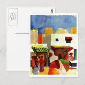 Carte Postale August_Macke - Alger Market 1914 Canvas (Devant / Derrière)
