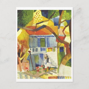 Carte Postale August Macke - cour intérieure de la maison de