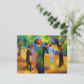 Carte Postale August Macke - La dame dans une veste verte (Debout devant)