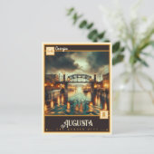 Carte Postale Augusta, Géorgie | VINTAGE (Debout devant)