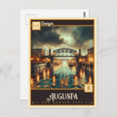 Carte Postale Augusta, Géorgie | VINTAGE (Devant / Derrière)