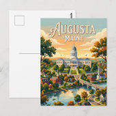 Carte Postale Augusta, Maine (Devant / Derrière)