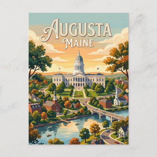 Carte Postale Augusta, Maine (Devant)