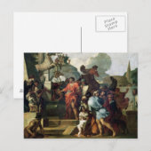 Carte Postale Auguste devant la tombe d'Alexandre III (Devant / Derrière)