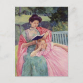 Carte Postale Auguste Lecture à sa fille par Mary Cassatt (Devant)