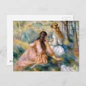 Carte Postale Auguste Renoir dans le pré (Devant / Derrière)