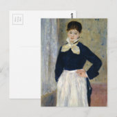 Carte Postale Auguste Renoir Une serveuse au restaurant Duvals (Devant / Derrière)