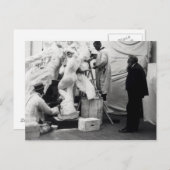 Carte Postale Auguste Rodin dans son studio de Paris (Devant / Derrière)