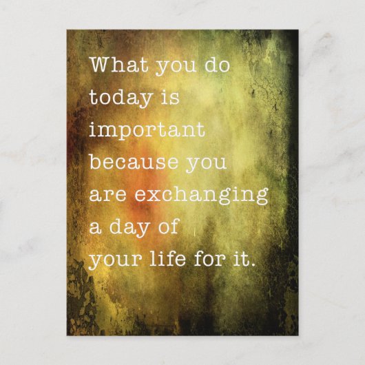 Carte Postale Aujourd'hui est important (Devant)