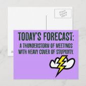 Carte Postale Aujourd'hui sera plein de réunions (Devant / Derrière)