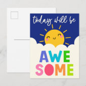 Carte Postale Aujourd'Hui Sera Super (Devant / Derrière)