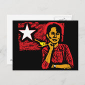 Carte Postale Aung San Suu Kyi (Devant / Derrière)