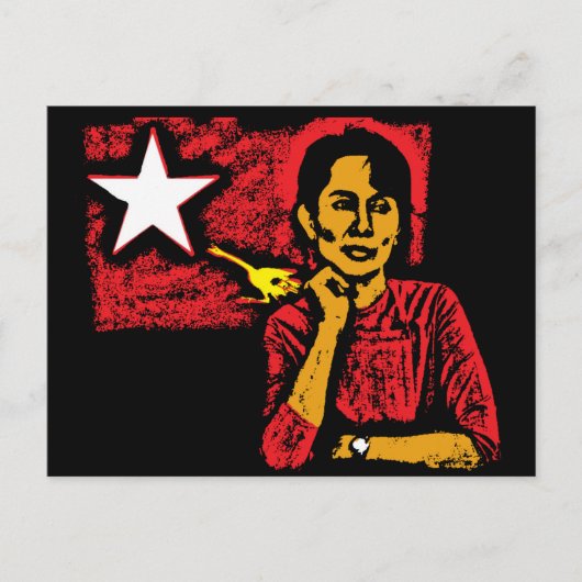 Carte Postale Aung San Suu Kyi (Devant)