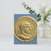 Carte Postale Aureus de Constantius I César Auguste (Debout devant)