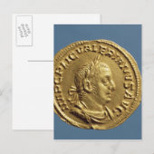 Carte Postale Aureus de Valérian Ier (Devant / Derrière)