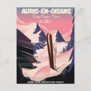 Carte Postale AURIS-EN-OISANS France affiche de ski