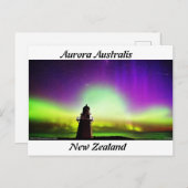Carte Postale Aurora Australis Nouvelle-Zélande (Devant / Derrière)
