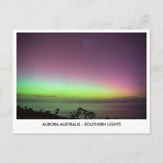 Carte Postale Aurora Australis - Southern Lights Night Sky (Devant)