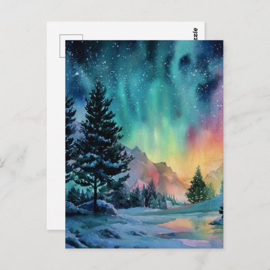 Carte Postale Aurora Borealis (Devant / Derrière)
