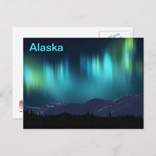 Carte Postale Aurora Borealis (Devant / Derrière)