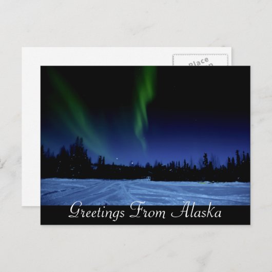 Carte postale Aurora Borealis (Devant / Derrière)
