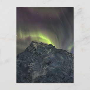 Carte Postale Aurora Borealis Iceberg Jokulsarlon Islande