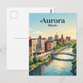 Carte Postale Aurora, Illinois (Devant / Derrière)