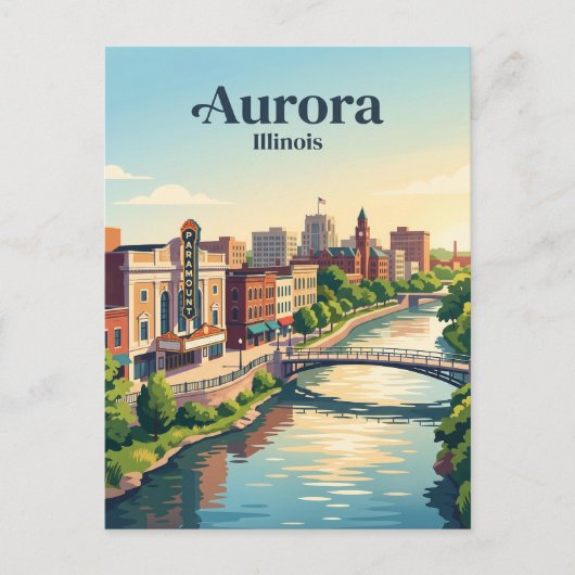 Carte Postale Aurora, Illinois (Devant)