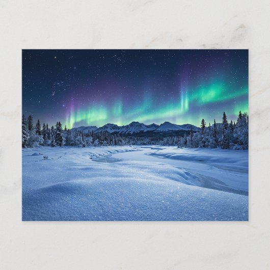 Carte Postale Aurore Boréale (Devant)