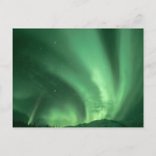 Carte Postale Aurore boréale au-dessus des contreforts