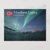 Carte Postale Aurores boréales Nord Norvège (Devant)