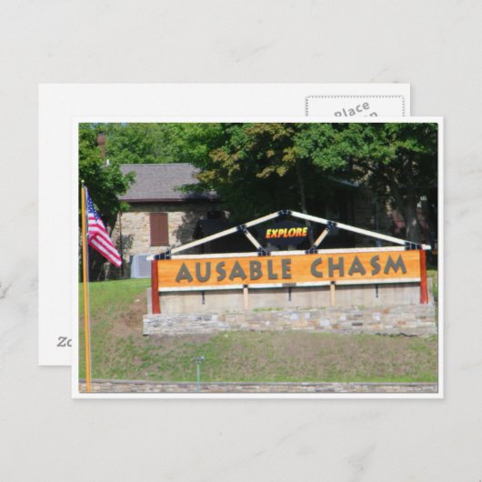 Carte postale AuSable Chasm (Devant / Derrière)