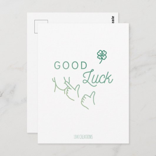 Carte postale Auslan Good Luck (Devant / Derrière)