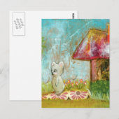 Carte Postale Auspicious Day Whimsical Woodland Mouse Folk Art (Devant / Derrière)